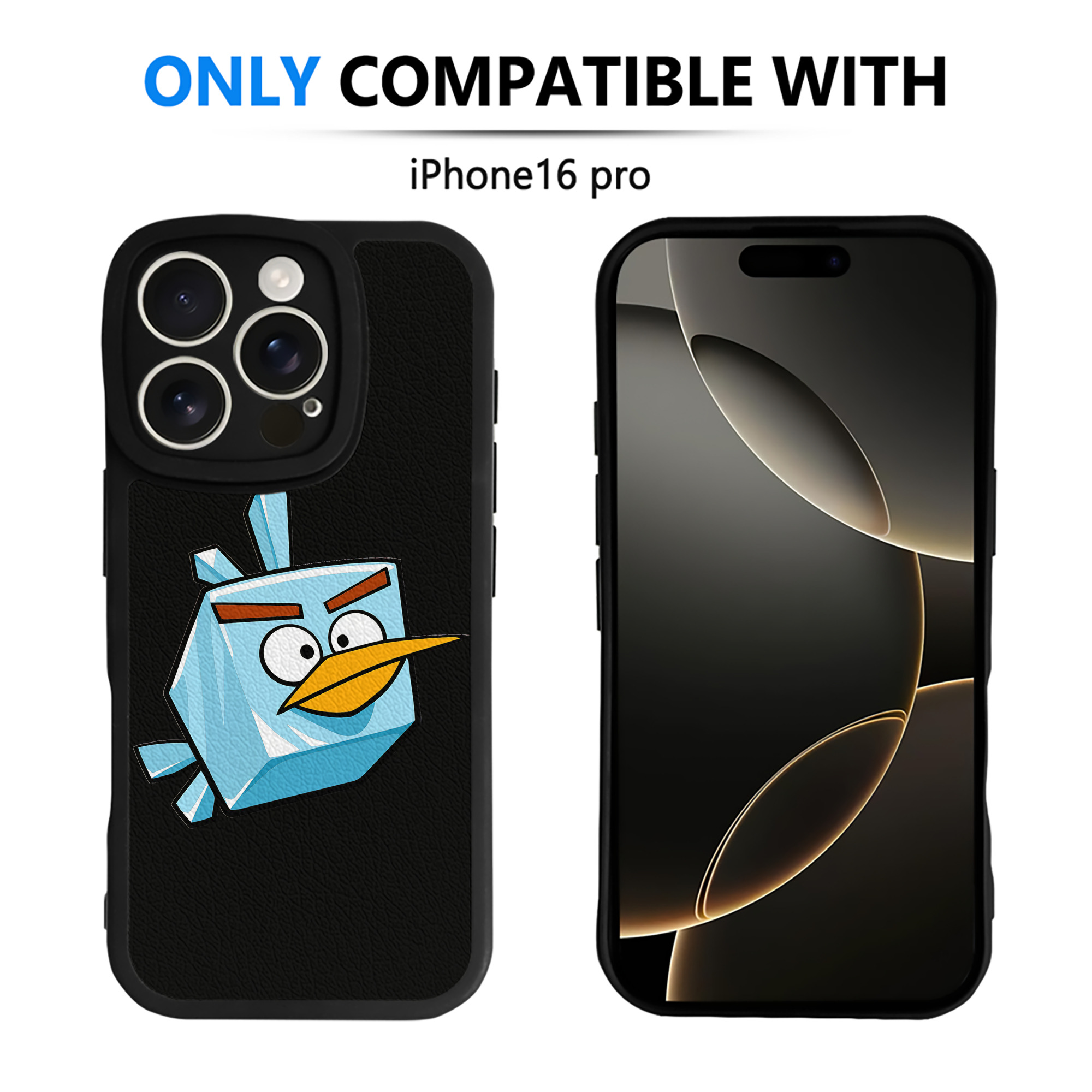 （画像用） Angry Birds アングリーバード 【iPhone 16シリーズ対応】シリコンスマホケース（レザー調） 材質：シリコン